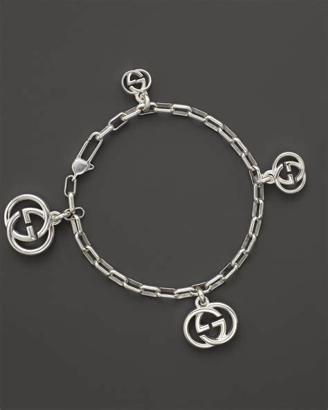 gucci interlock bracelet|gucci charm bracelet in silver.